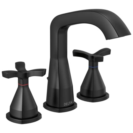 Delta 3-hole 8-16" installation Hole Widespread Lavatory Faucet, Matte Black 357766-BLMPU-DST